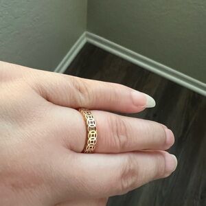 18K Real Gold Money Catcher Band Ring
